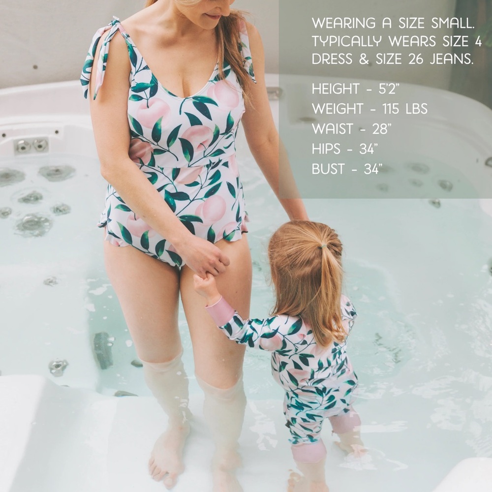 NWT Honeysuckle Swim Company One-Piece Swimsuit in Peach Perfect